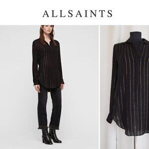 All Saints Keri Stripe Shirt Tunic Sz S